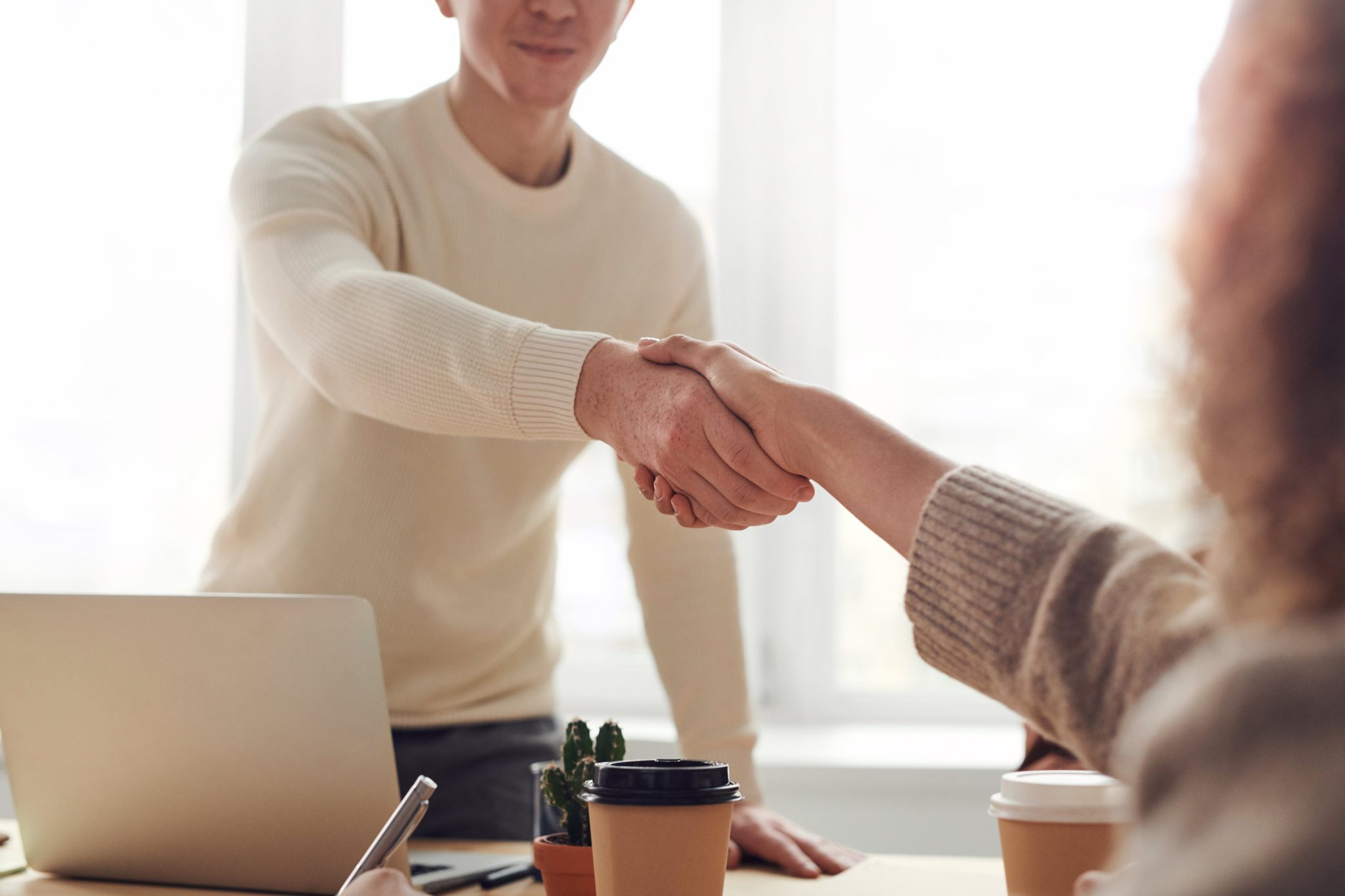 Recruitment Staff Handshaking Applicant